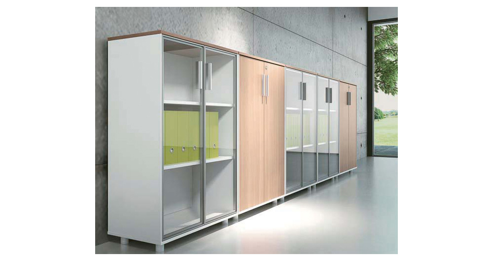 雅典系列玻璃矮柜-1-深圳办公家具厂家